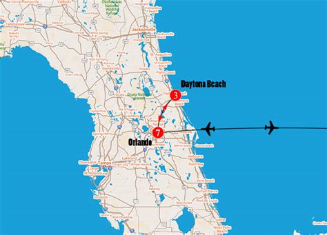 how far is orlando from daytona beach|distance from daytona to orlando.